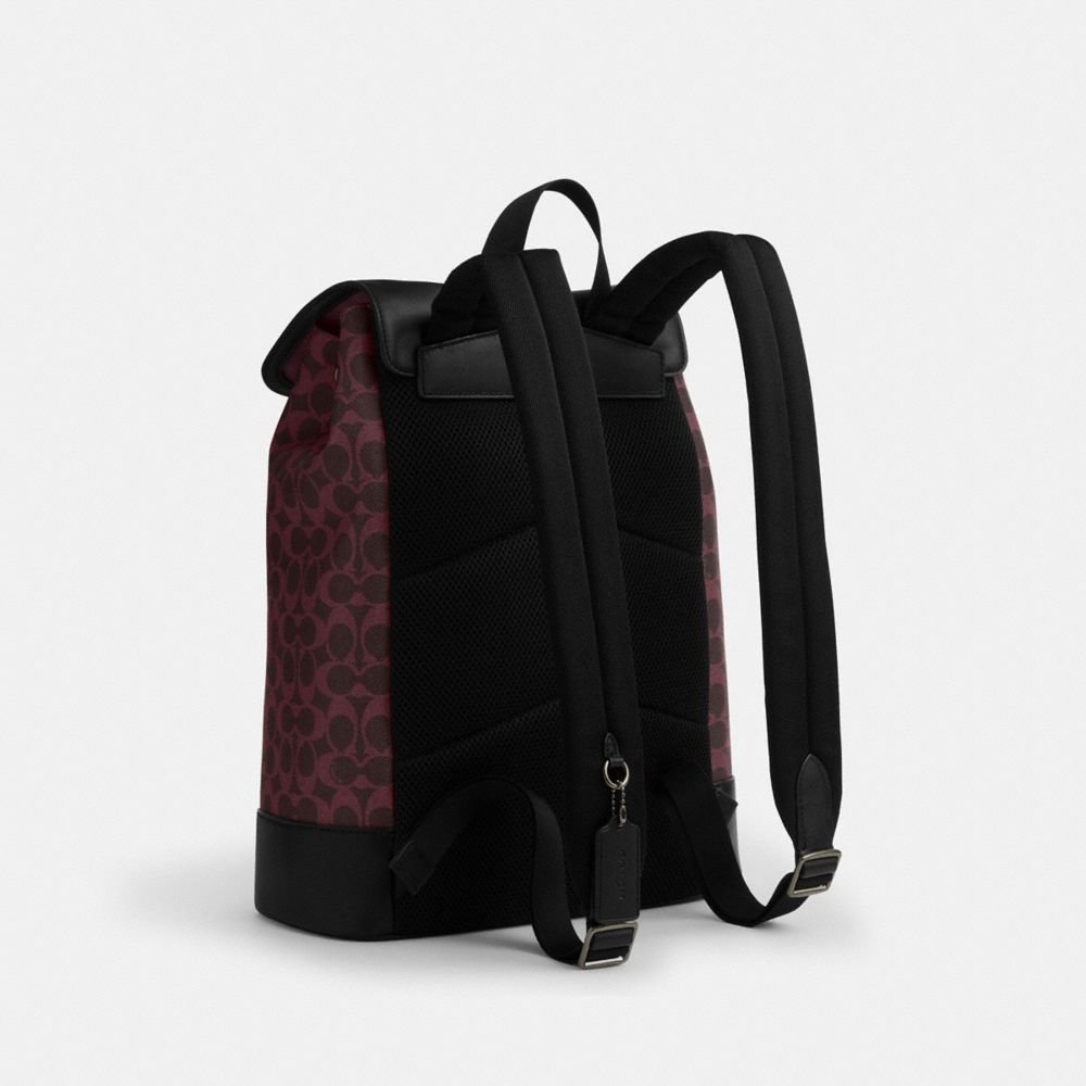 COACH®,Turner Backpack In Signature Canvas,Multi Color,Angle View