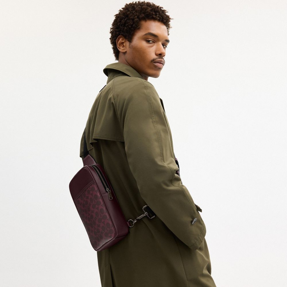 COACH®,Turner Pack In Signature Canvas,Multi Color,Detail View