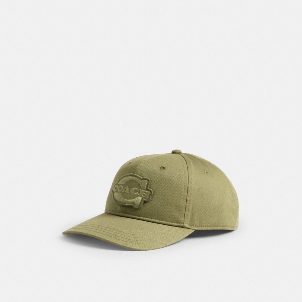 Coach Soho Flat Brim Baseball Hat In Green
