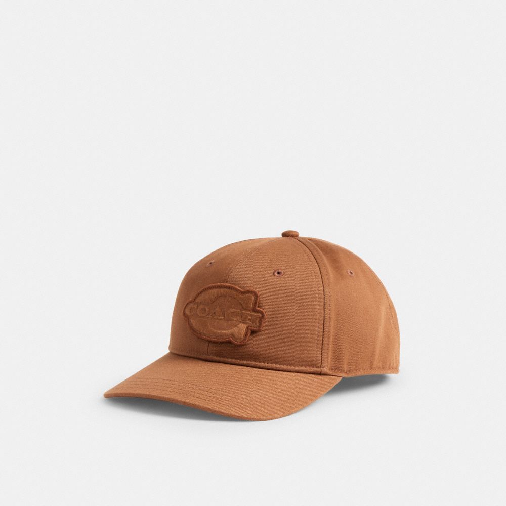 Coach Soho Flat Brim Baseball Hat In Brown