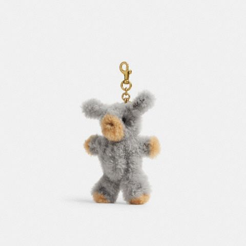 Женские брелоки Coach Fuzzy Bag Charm In Shearling