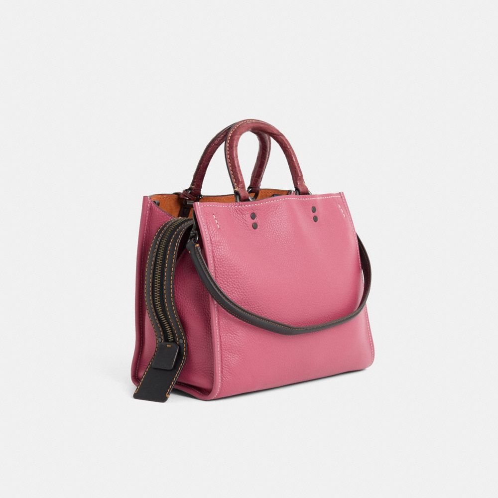 COACH®,Upcrafted Rogue Bag With Colorblock Crocodile Detail,Multi Color,Angle View