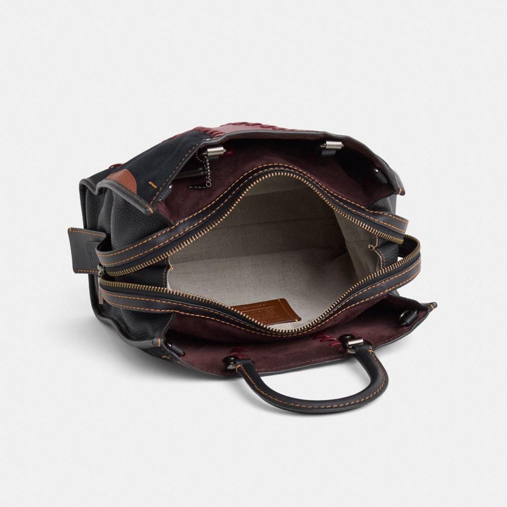 COACH®,Upcrafted Rogue Bag With Patchwork,,Inside View,Top View