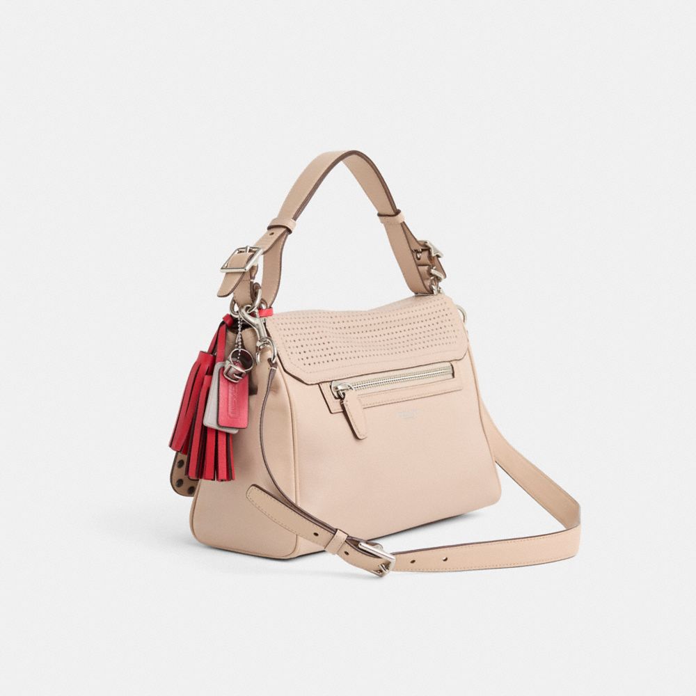 COACH®,Upcrafted Legacy Perforated Leather Romy Top Handle,,Angle View