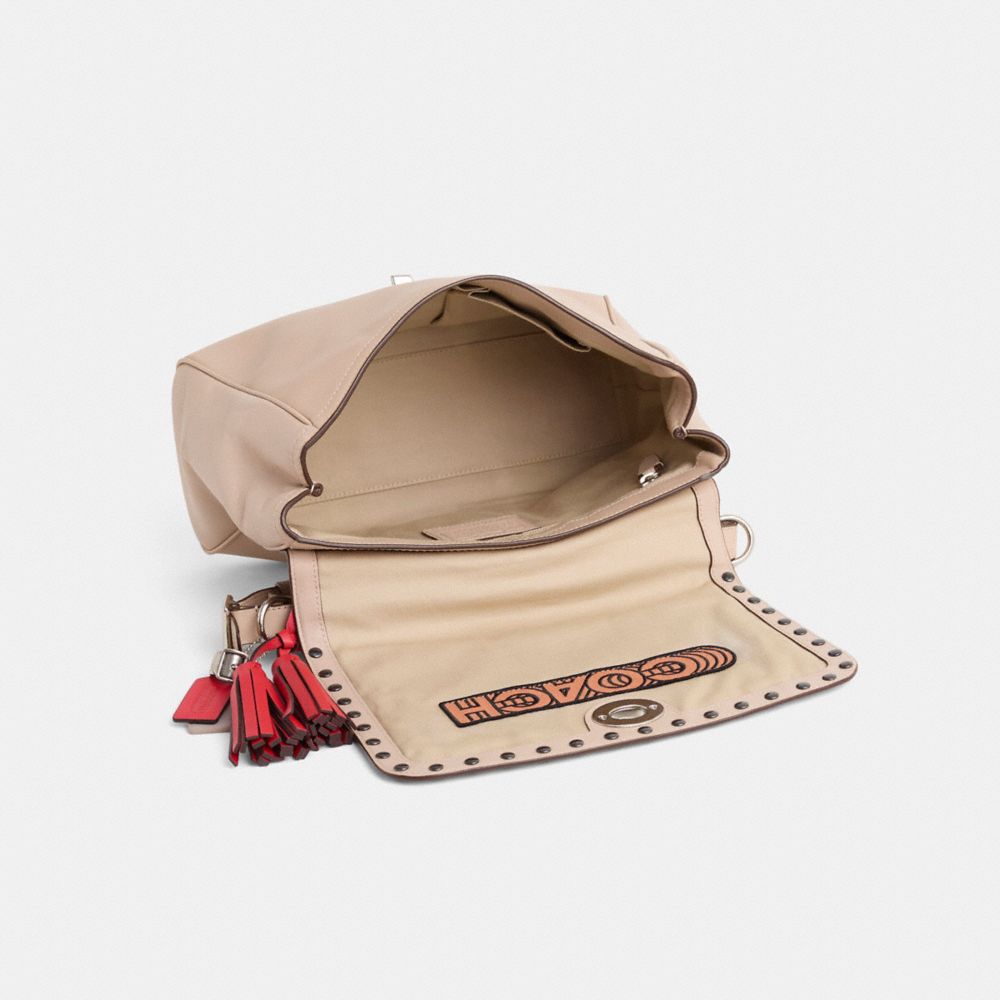 COACH®,Upcrafted Legacy Perforated Leather Romy Top Handle,,Inside View,Top View