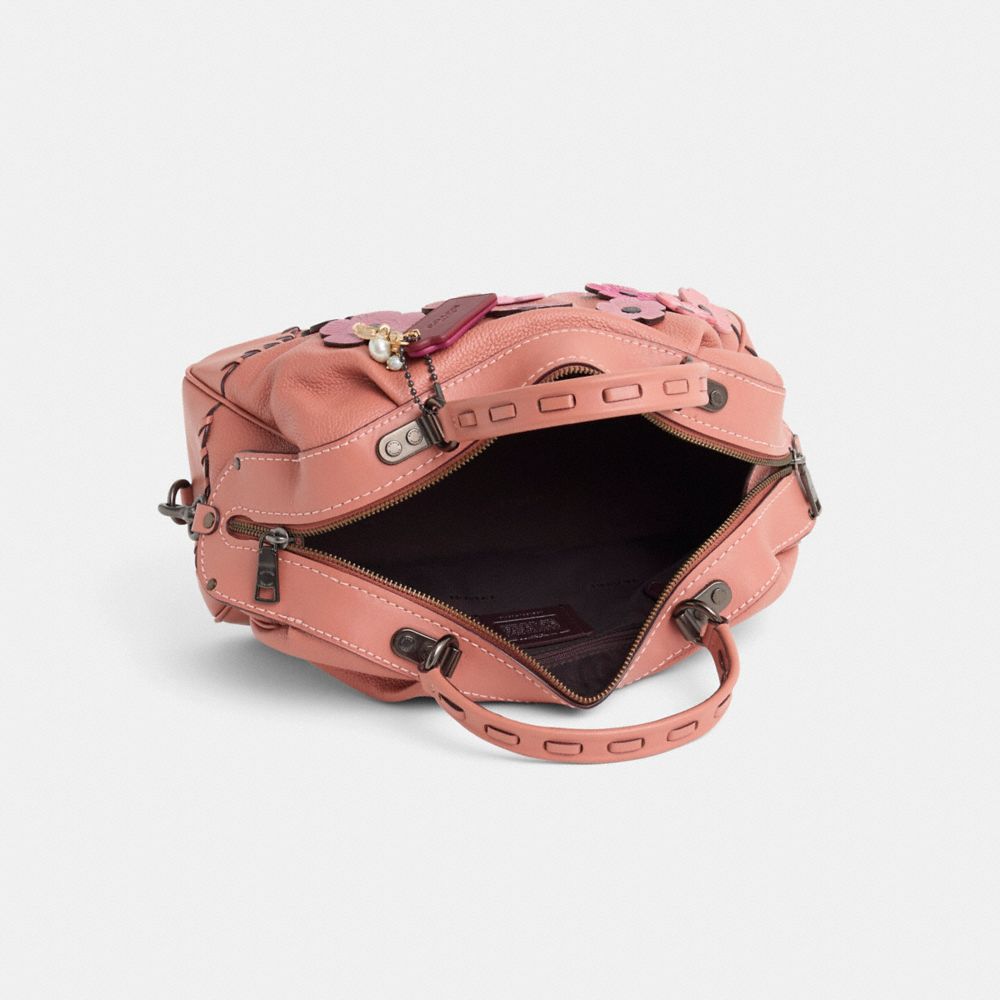 COACH®,Upcrafted Lane Satchel With Whipstitch,Pink,Inside View,Top View