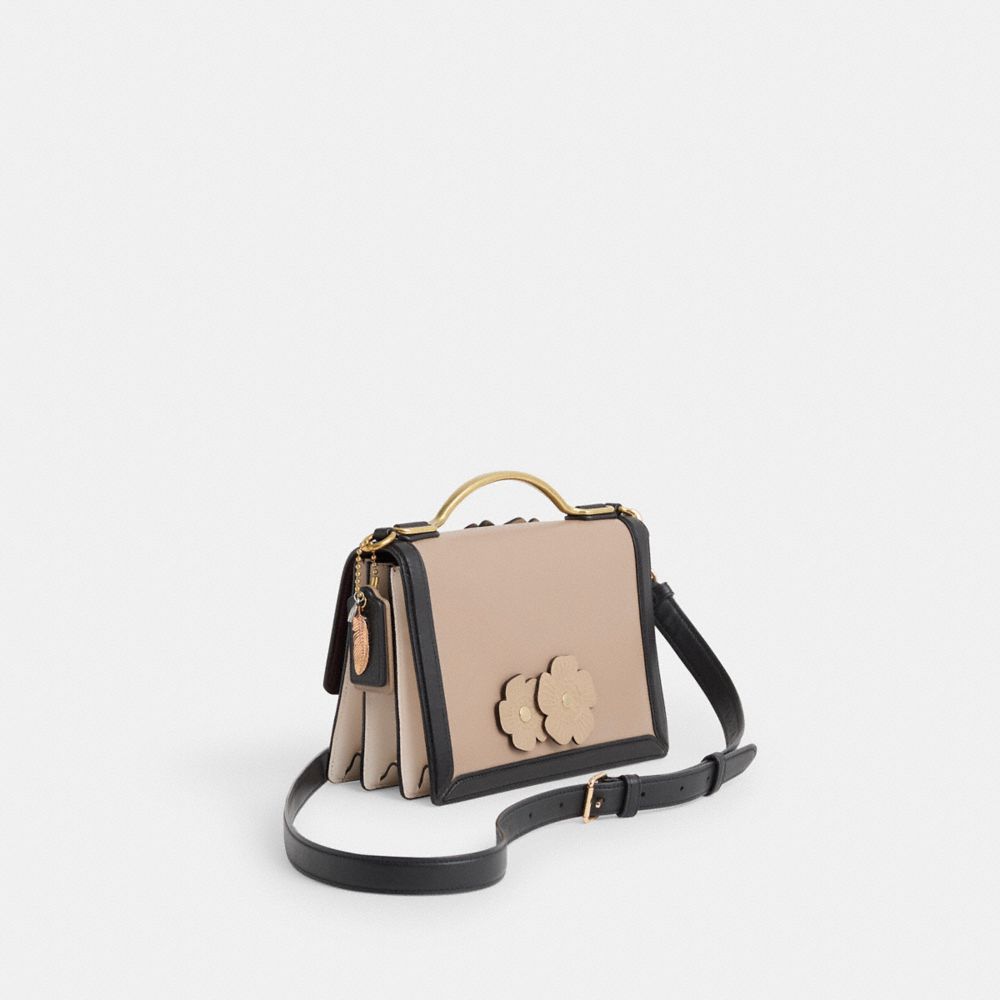 COACH®,Upcrafted Riley Top Handle 22 In Colorblock,,Angle View