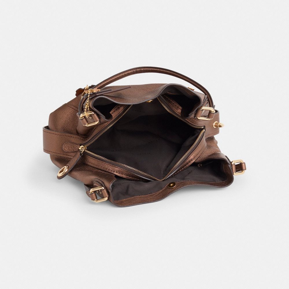 COACH®,Upcrafted Edie Shoulder Bag 31,Bronze,Inside View,Top View