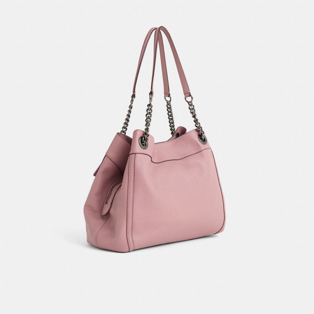 COACH®,Upcrafted Turnlock Edie Shoulder Bag,,Angle View