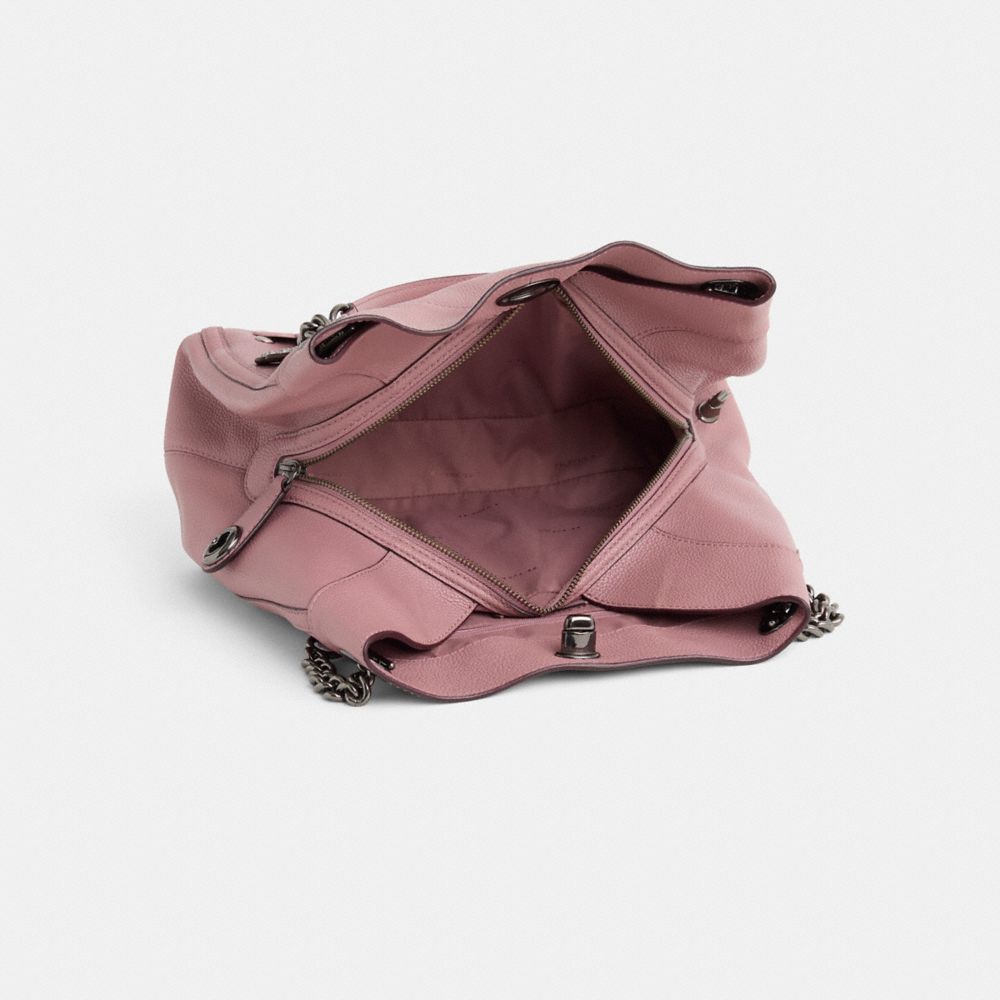 COACH®,Upcrafted Turnlock Edie Shoulder Bag,,Inside View,Top View