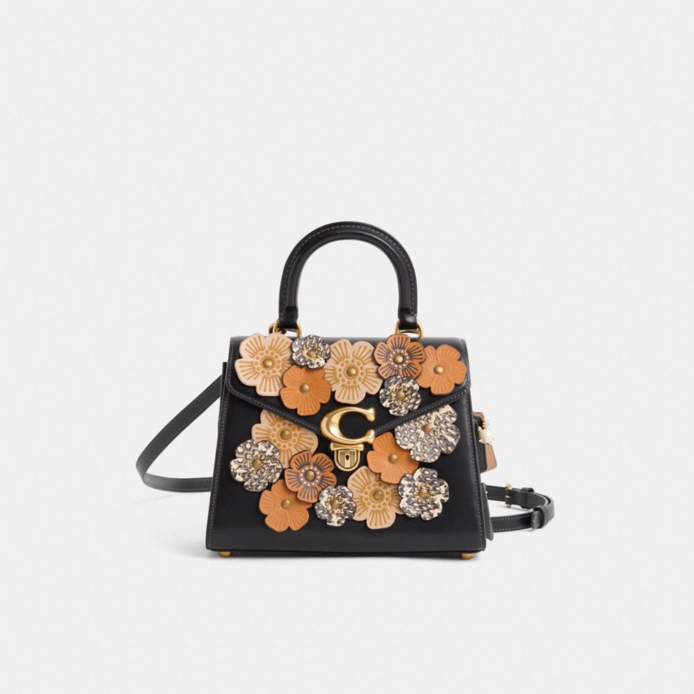 Coach Upcrafted Sammy Top Handle Bag In Brass/black