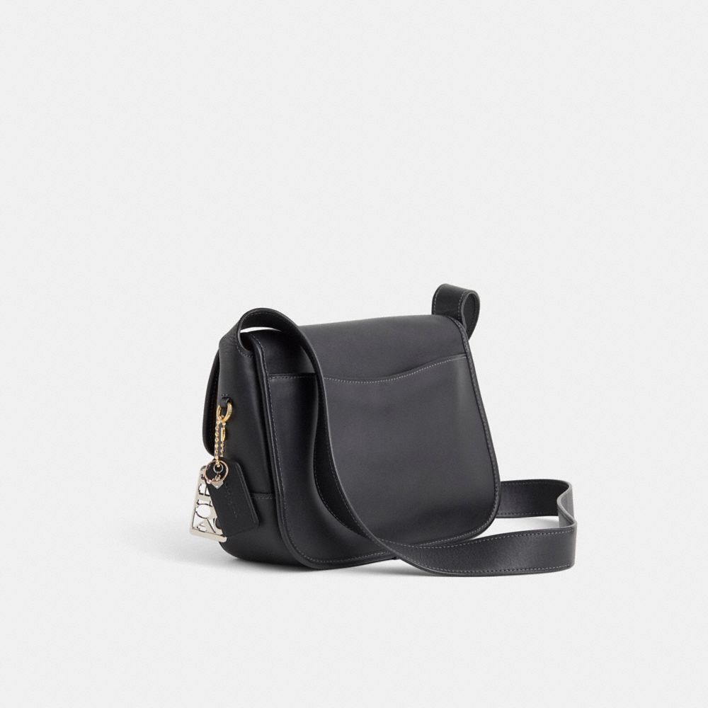 COACH®,Upcrafted Tabby Messenger,Leather,Crossbody,Embellished,Grommet,Embossed,Studded,Metal,Logo,Adjustable,Mixed Metal,...,Black,Angle View