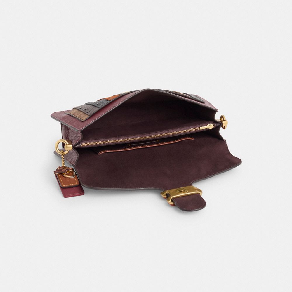 COACH®,Upcrafted Tabby Shoulder Bag 26,Maroon,Inside View,Top View