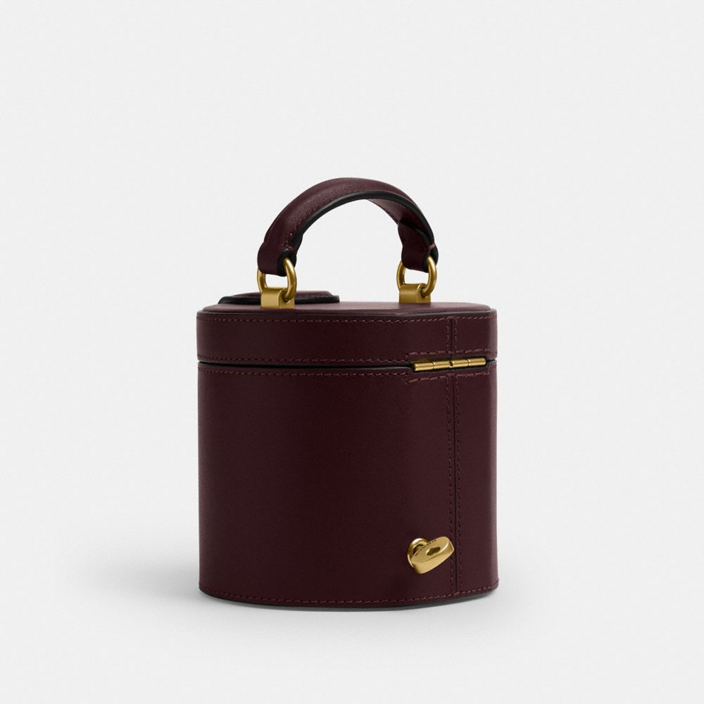 Coach Jewelry Box In Burgundy