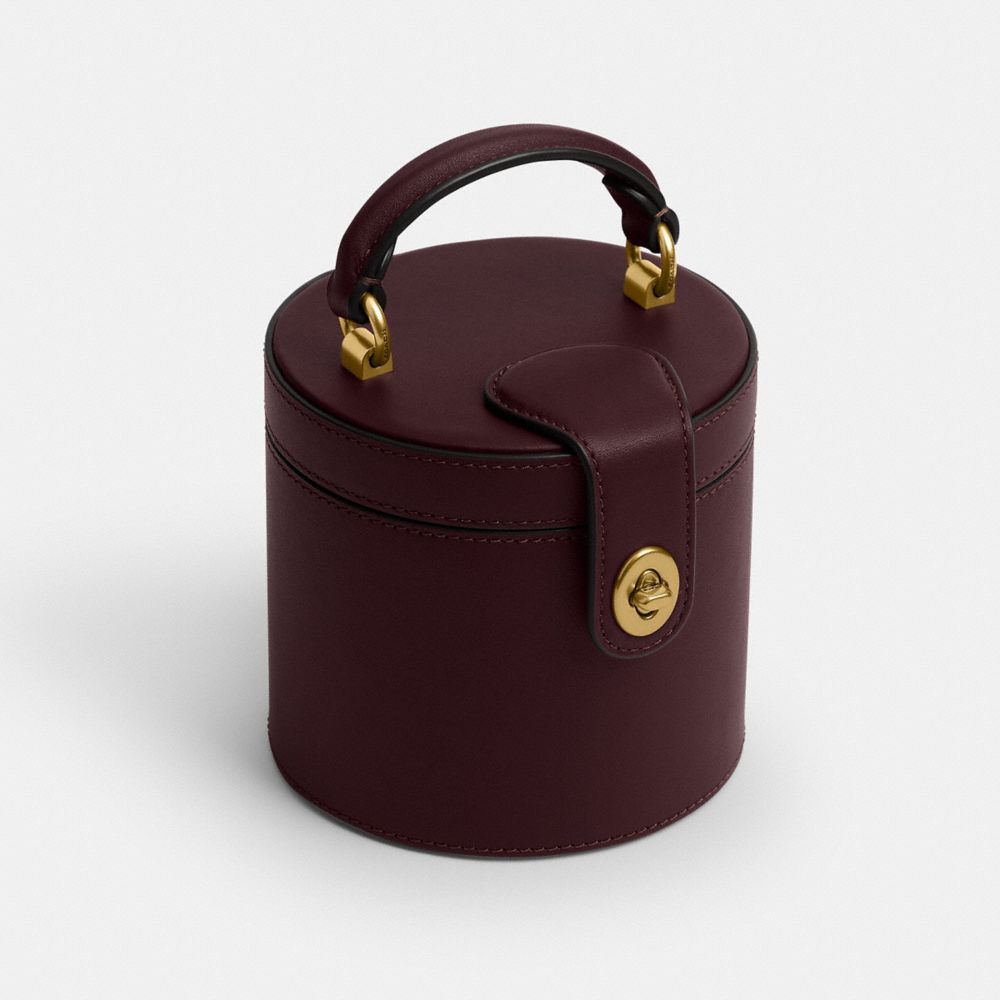 Coach Jewelry Box In Burgundy