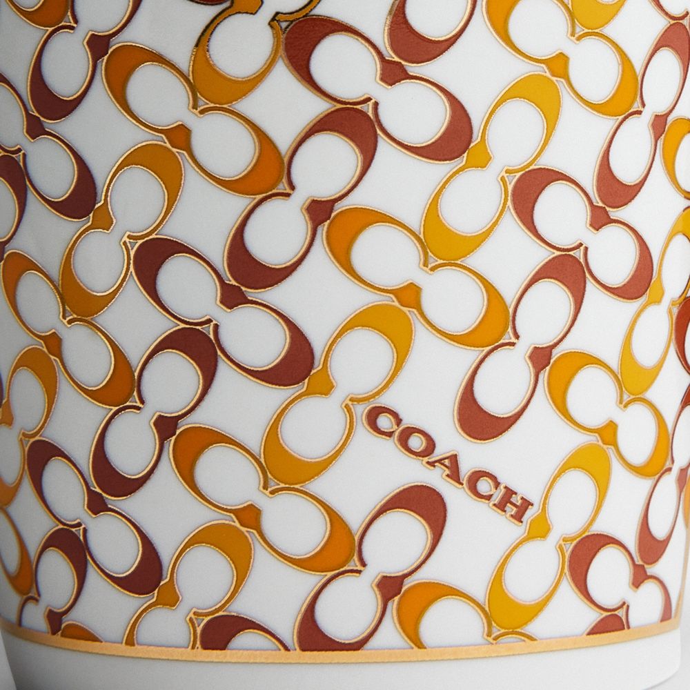 Coach Signature Hot Lidded Cup In Brown