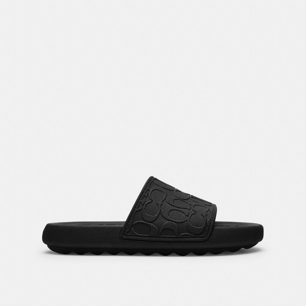 COACH®,Obi Slide,Black,Angle View