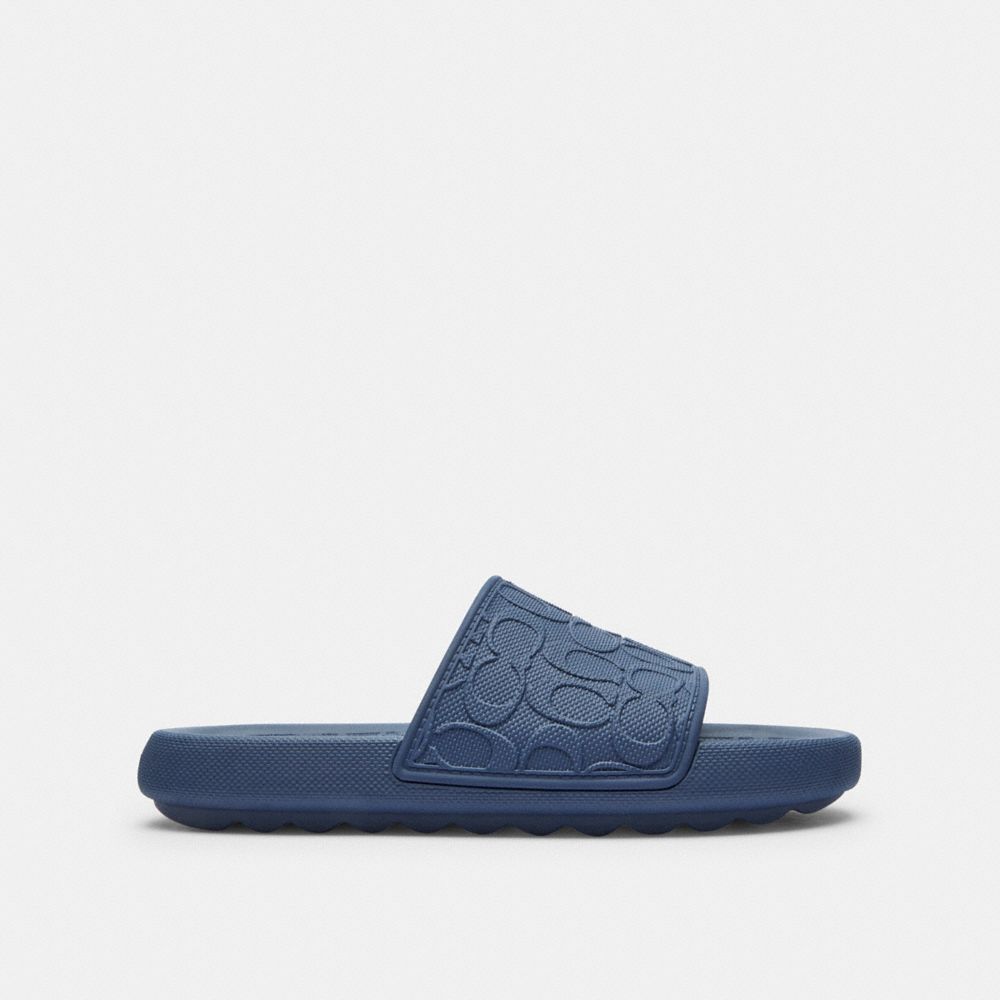COACH®,Obi Slide,Navy,Angle View
