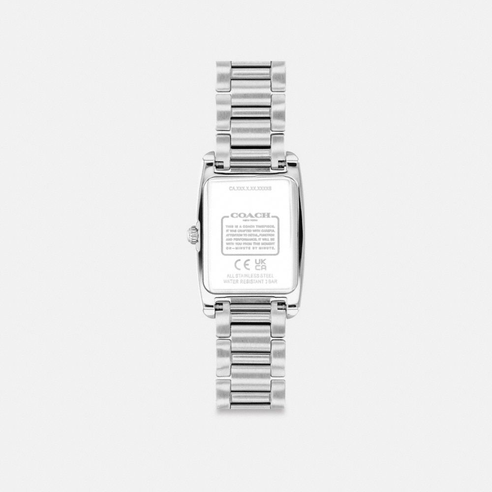 Coach Reese Watch, 20mm X 30mm In Silver