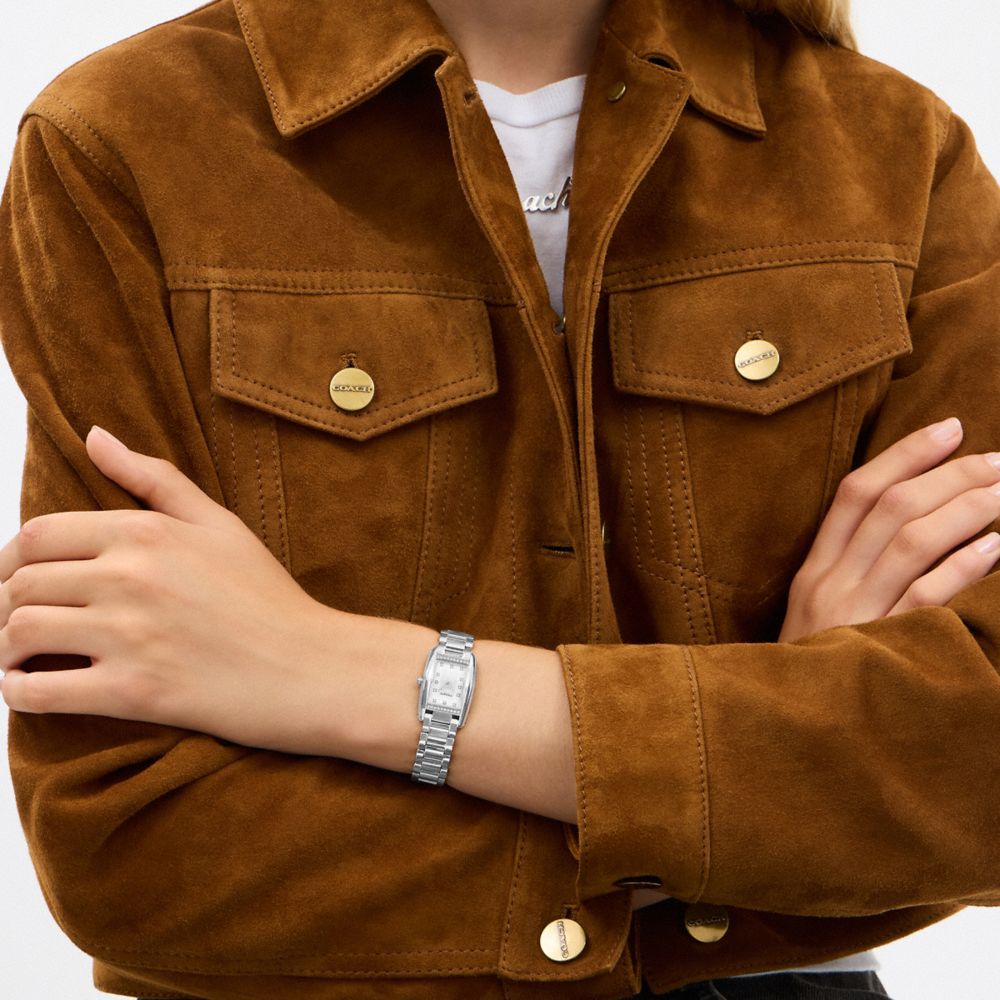 Coach Reese Watch, 20mm X 30mm In Silver
