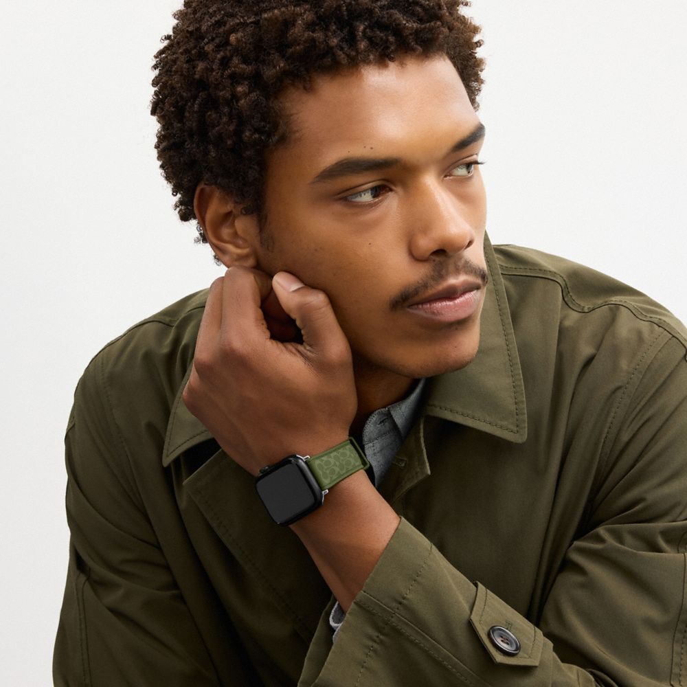 COACH®,Apple Watch® Strap Gift Set, 42 Mm, 44 Mm, 45 Mm And 46 Mm,Watch Strap,Silicone,Embossed,Logo,Set,Casual,Multi Color,Detail View