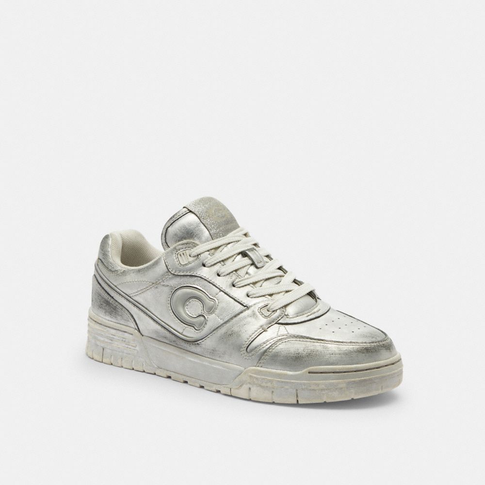 Coach Soho Sneaker In Distressed Metallic Leather In Multi