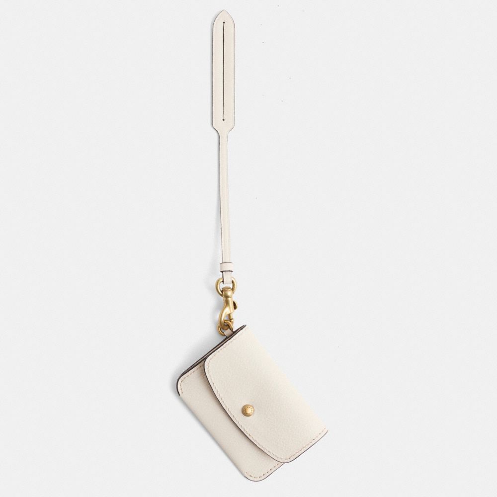 COACH®,Remade Card Pouch,Leather,Card Case,Faux Leather,Key Ring,Vegan,Casual,,Front View