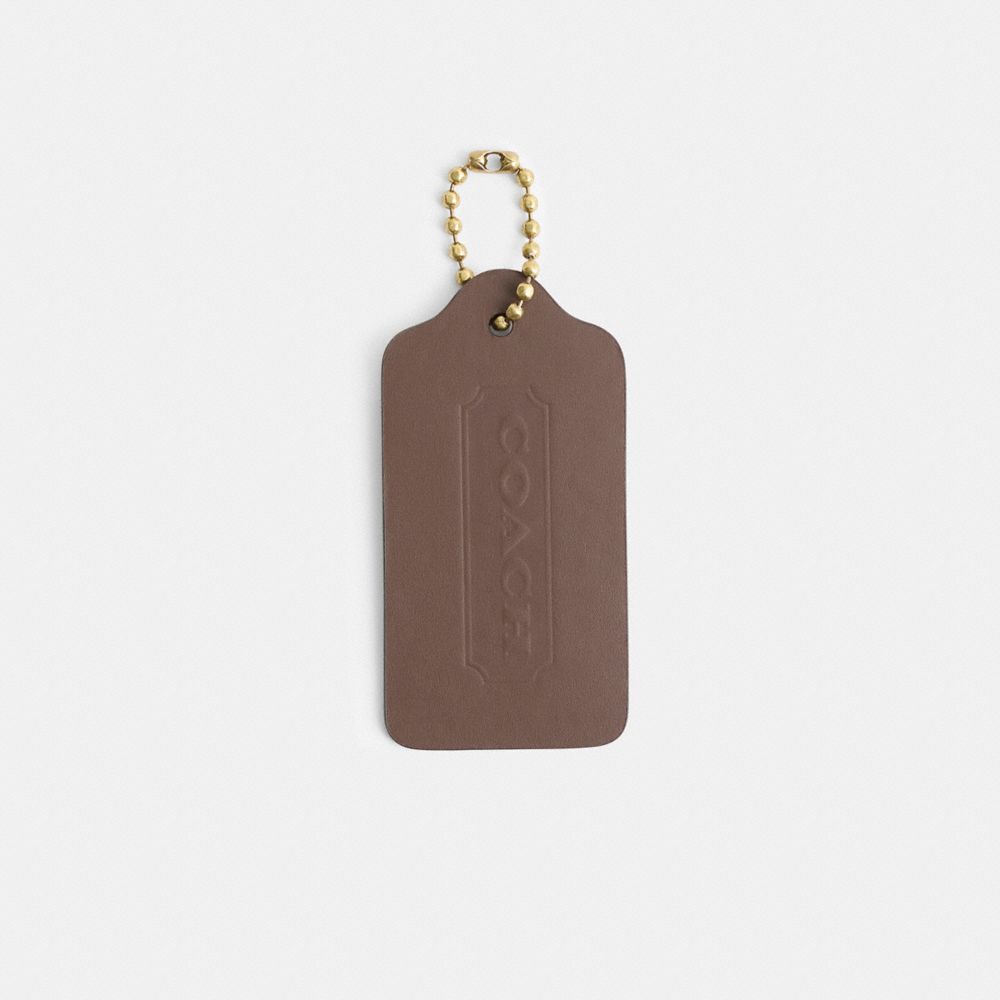 COACH®,Remade Extra Large Hangtag Bag Charm,Leather,Bag Charm,Embossed,Logo,Casual,,Back View