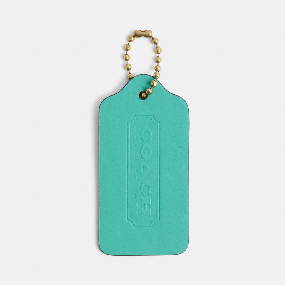 COACH®,Remade Extra Large Hangtag Bag Charm,Leather,Bag Charm,Logo,Embossed,Casual,,Front View