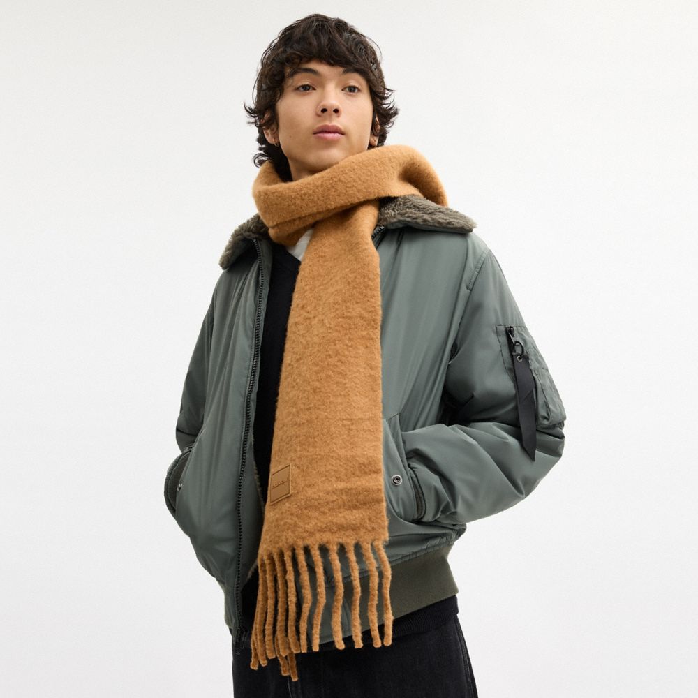 COACH®,マフラー・ラバー パッチ,ファッション雑貨,ﾗｲﾄ ｻﾄﾞﾙ