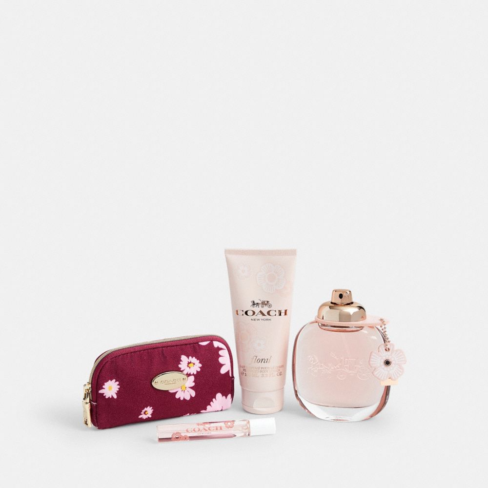 COACH®,Floral Eau De Parfum 4 Piece Gift Set,,Front View