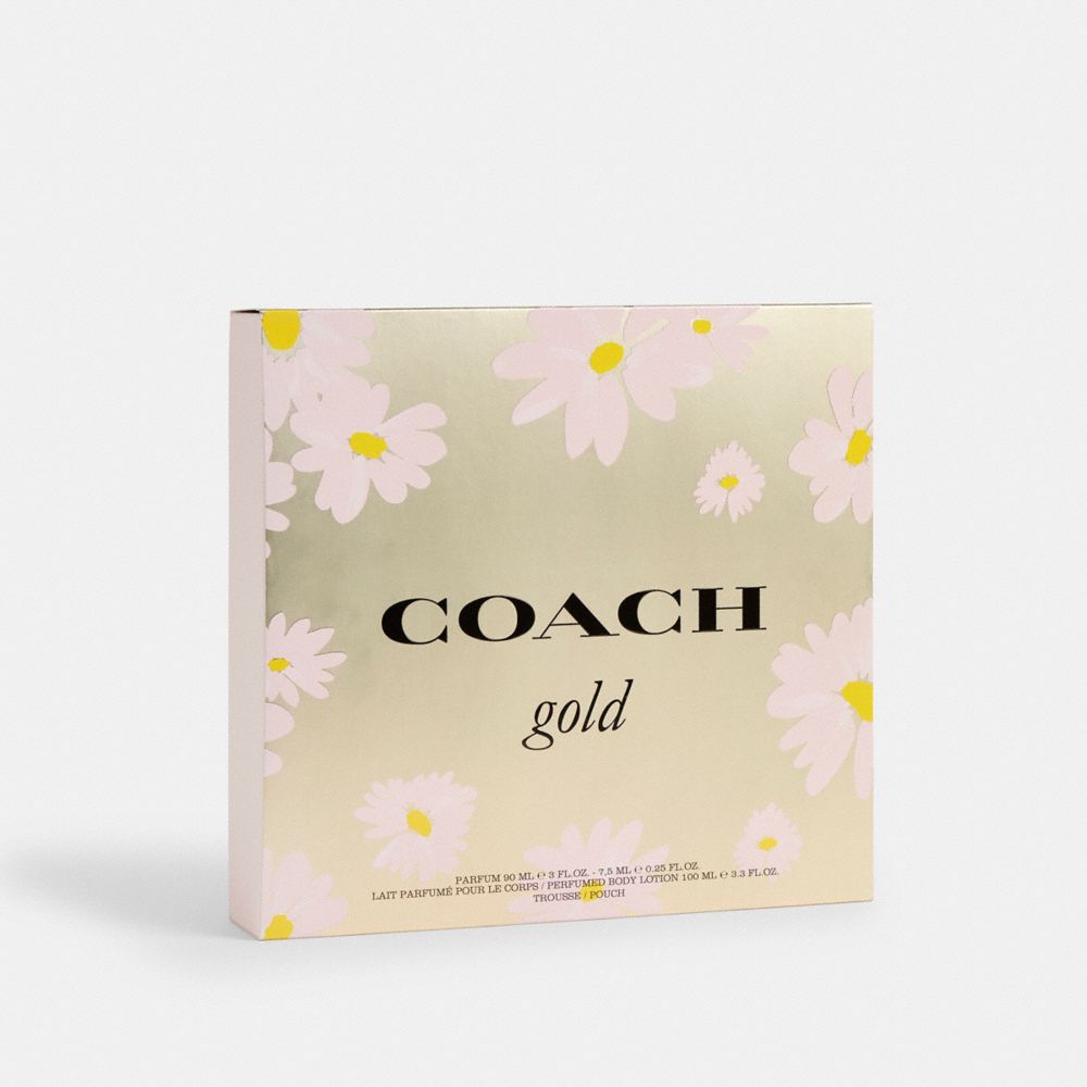 COACH®,Gold Parfum 4 Piece Gift Set,,Angle View