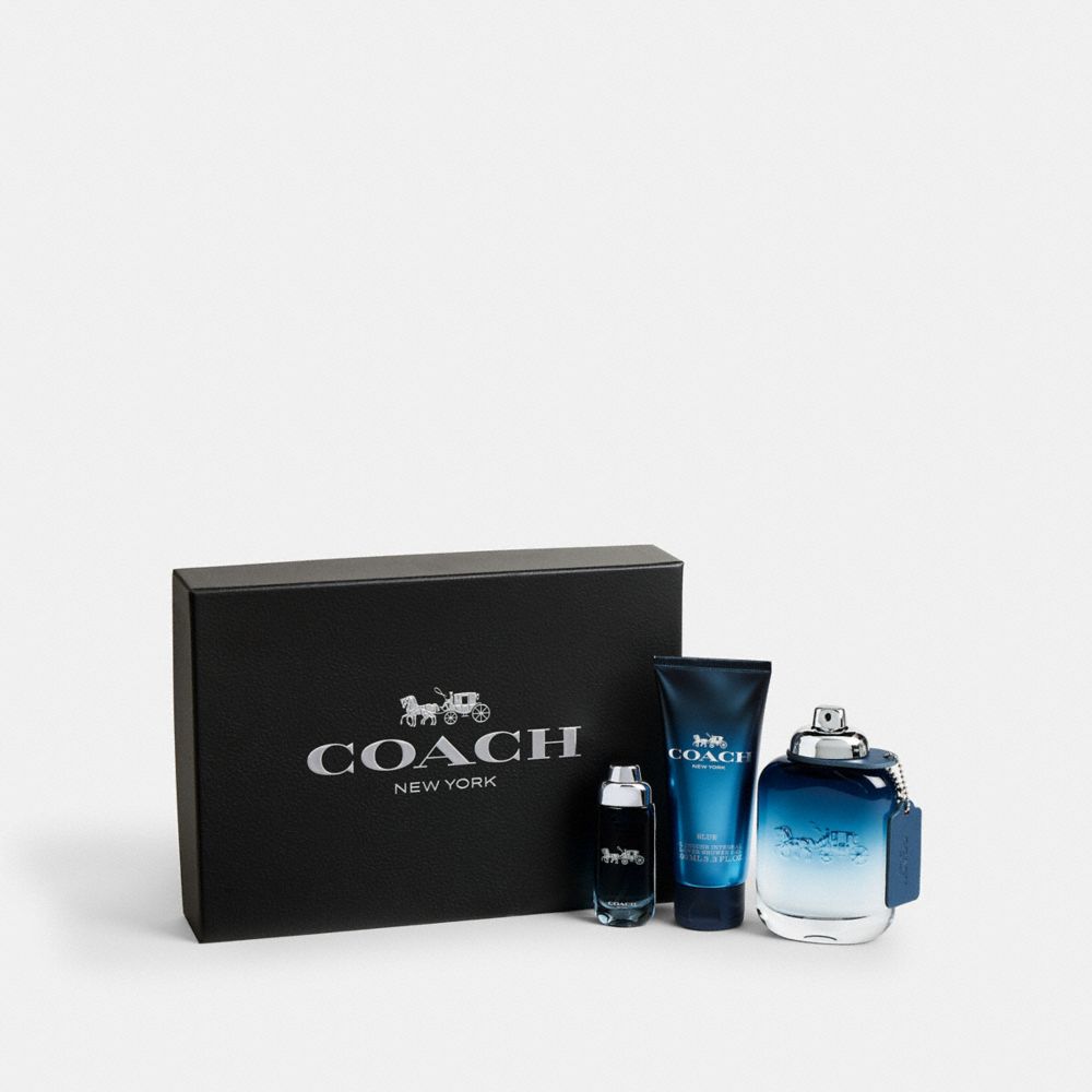 COACH®,Coach Blue Eau De Toilette 3 Piece Gift Set,,Front View