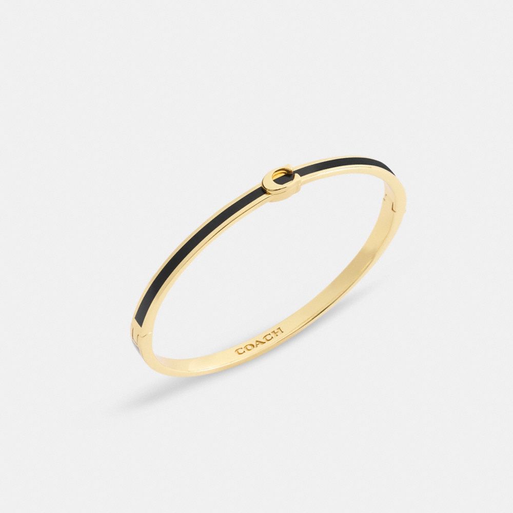 Coach Thin Enamel Signature Hinged Bangle — фото 2