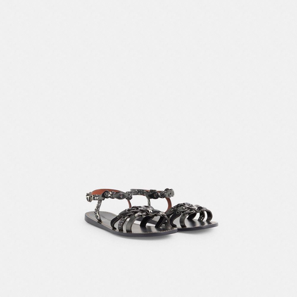 COACH RESTORED SANDAL WITH COACH LINK 