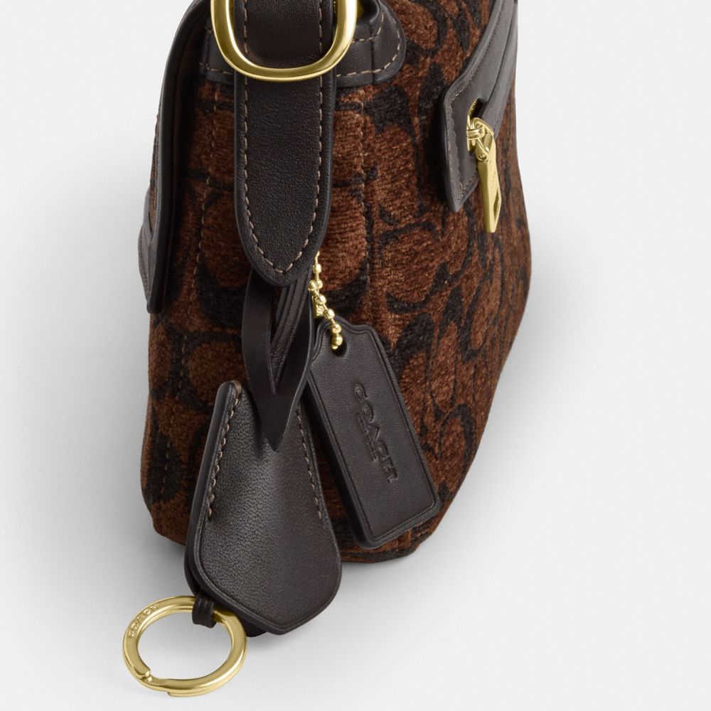 Etta Small Flap Shoulder Bag Signature Chenille