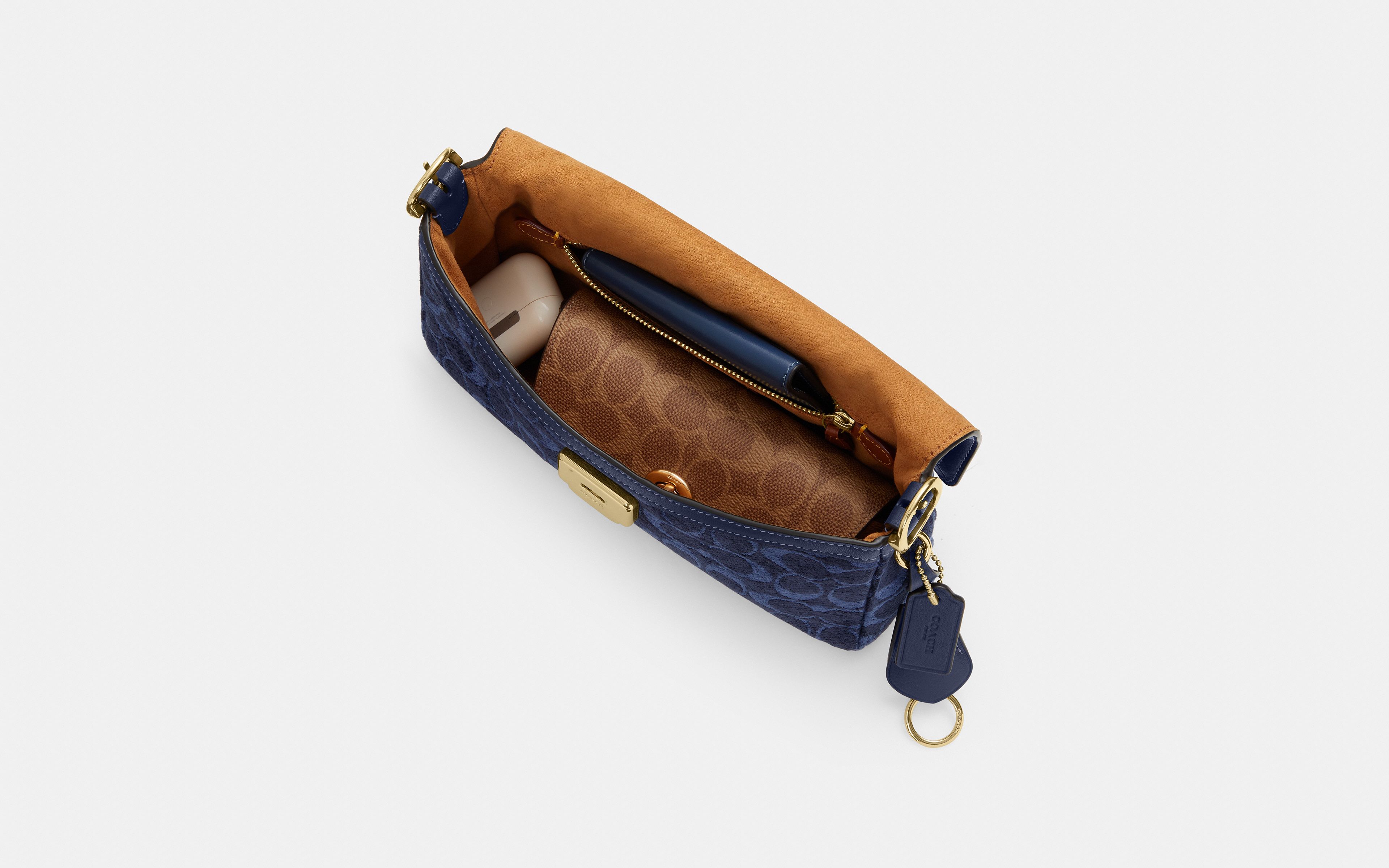 Etta Small Flap Shoulder Bag Signature Chenille