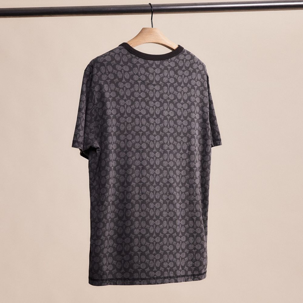 Shop Coach Restored Essential T Shirt In Charcoal Signature