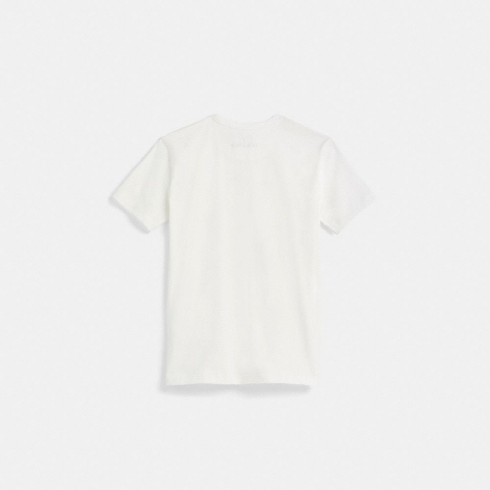 COACH®,Restored Doodle Dream T-Shirt,Cotton,T Shirt,Casual,White,Back View