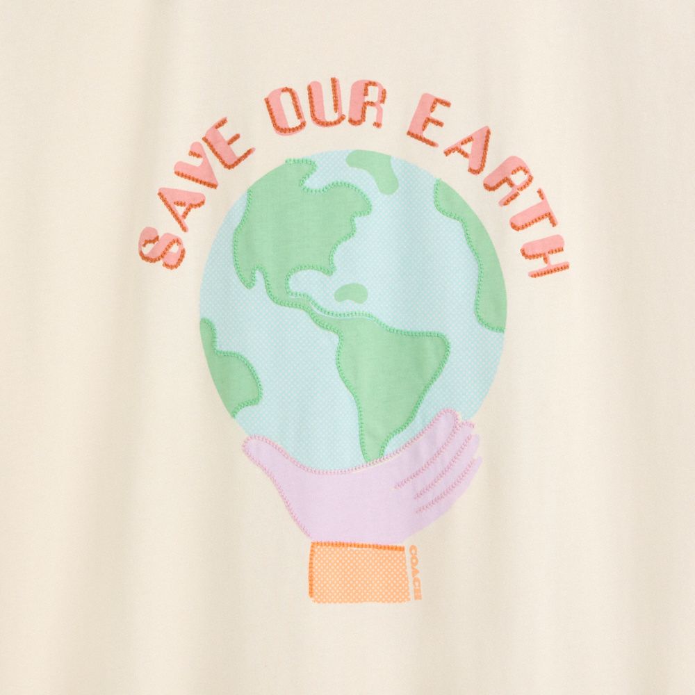 Shop Coach Restored Save Our Earth T Shirt In Antique White