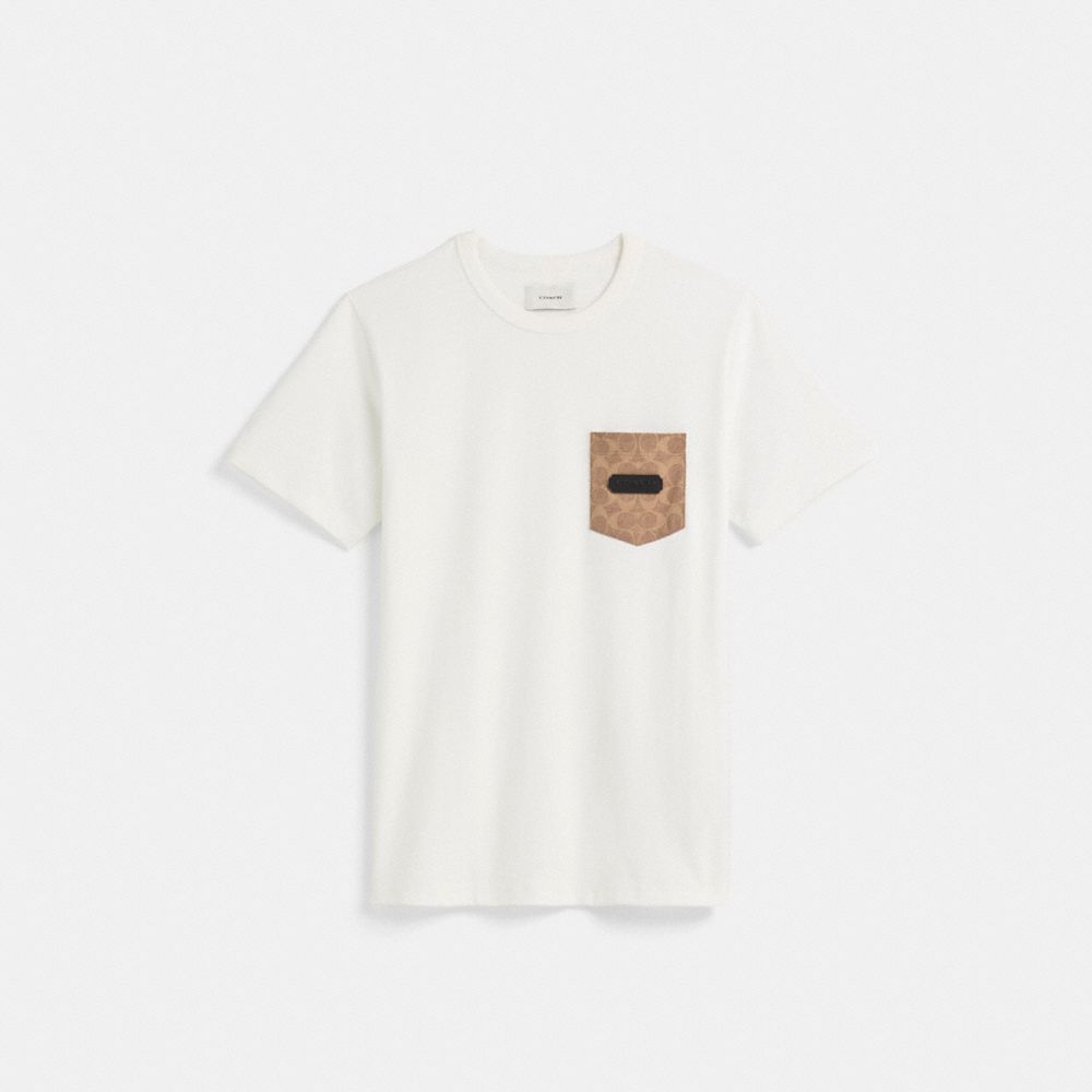 Coach Restored Essential Pocket T Shirt In White