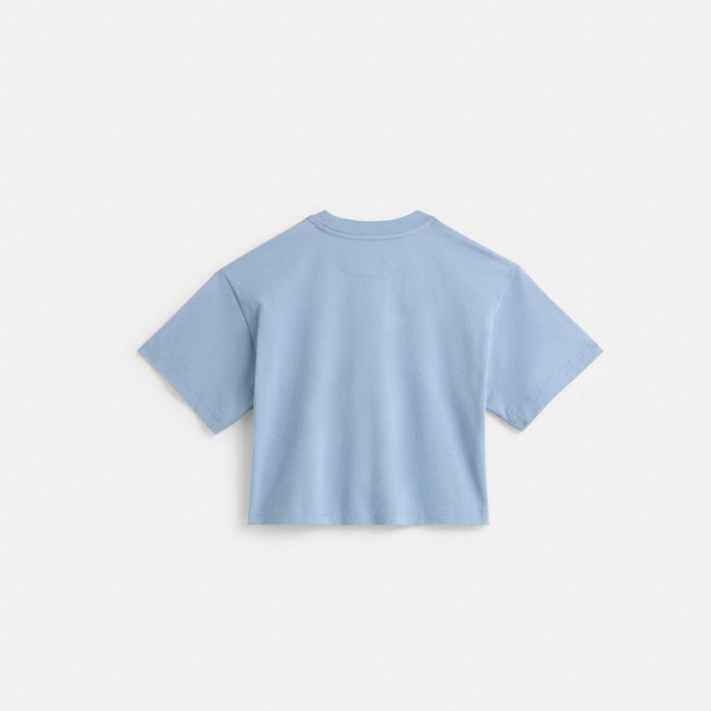 COACH®,Restored Cursive Signature Cropped T-Shirt,,Back View