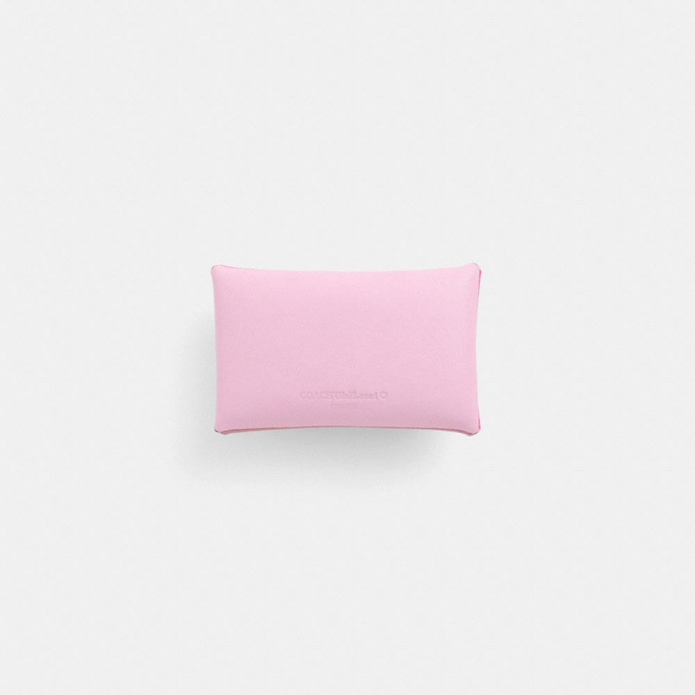 COACH®,Remade Medium Garden Pouch,Leather,Coin,Faux Leather,Color Block,Metal,Set,Casual,Pink,Back View