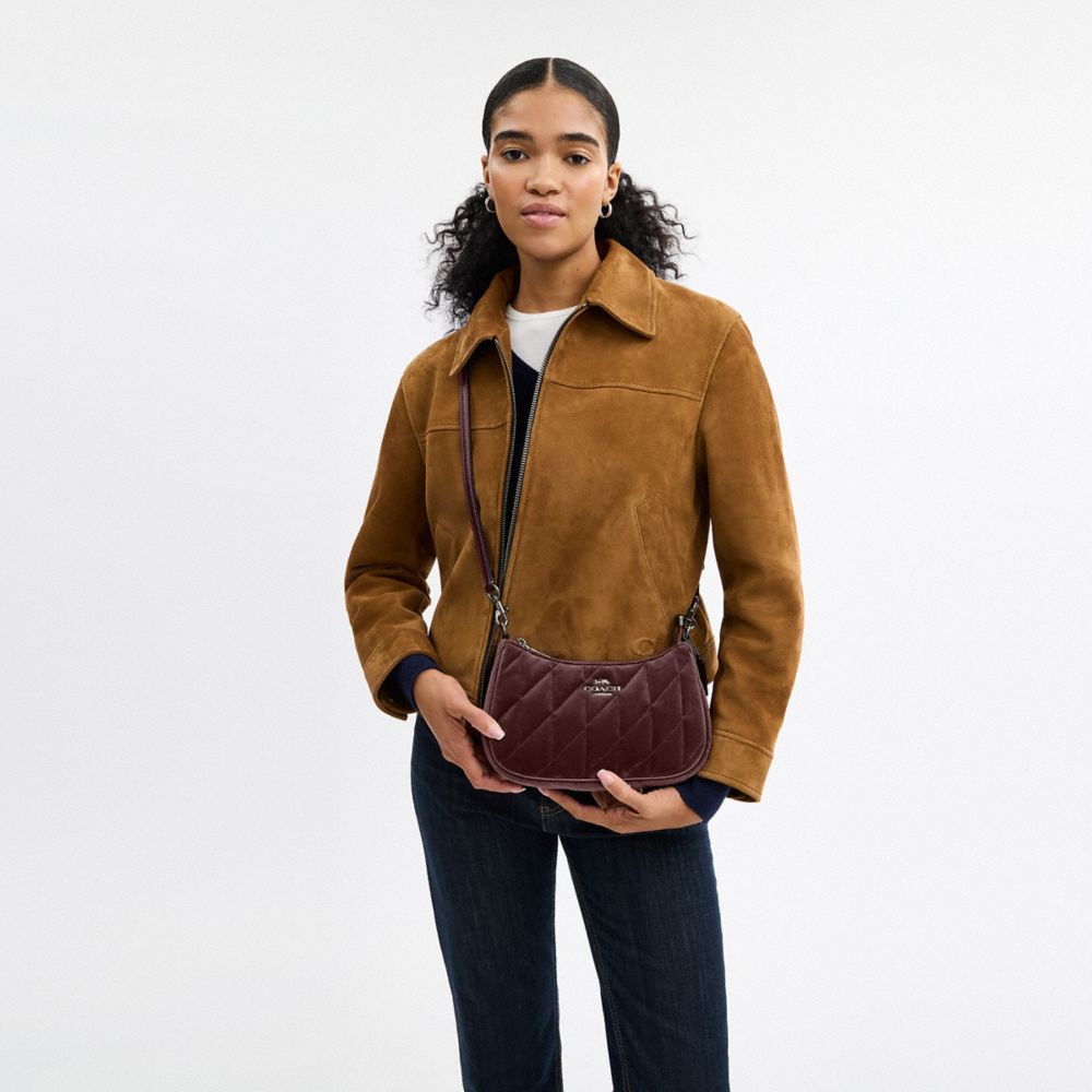 COACH®,Teri Shoulder Bag With Quilting,Maroon