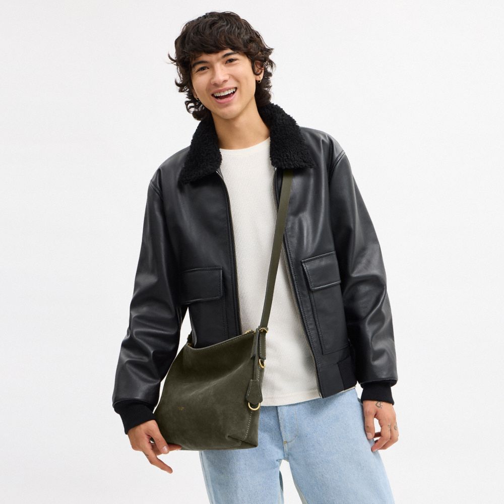 COACH®,SAC MESSENGER MOTT 33,Olive,Detail View