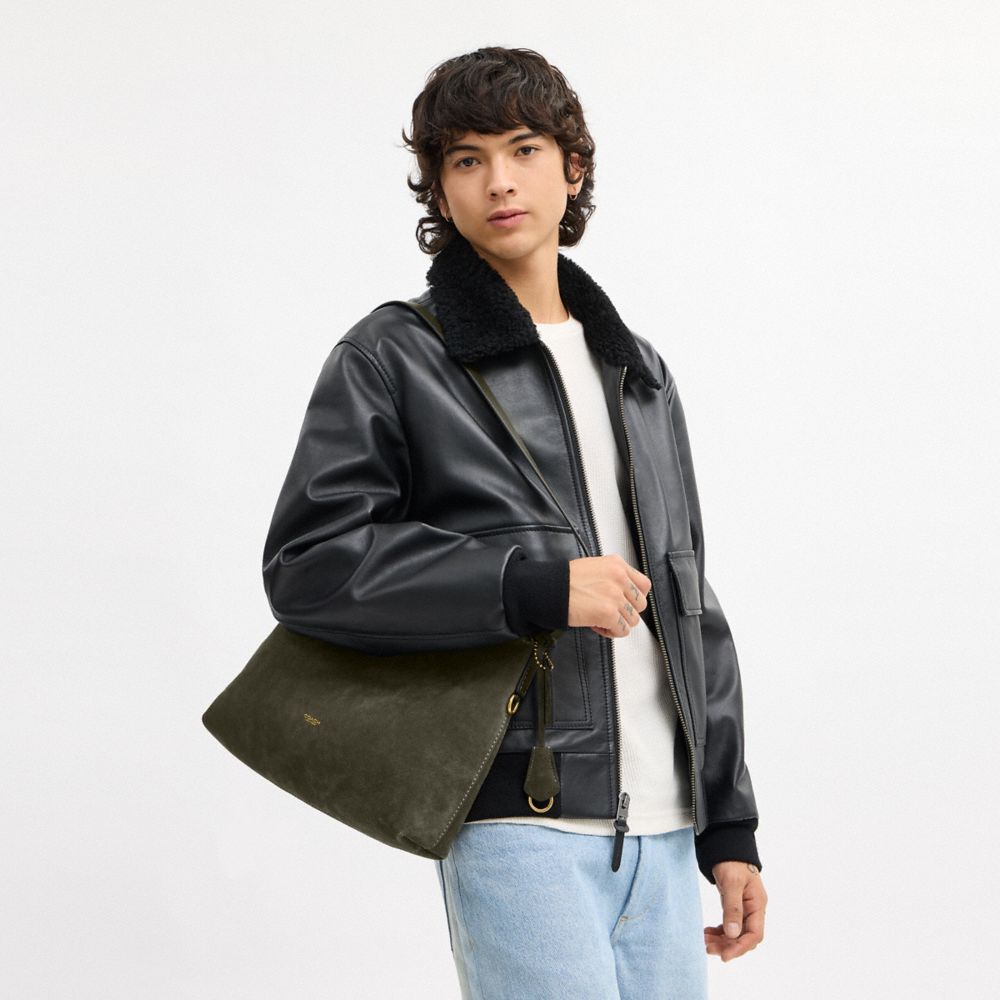 COACH®,SAC MESSENGER MOTT 33,Olive,Detail View