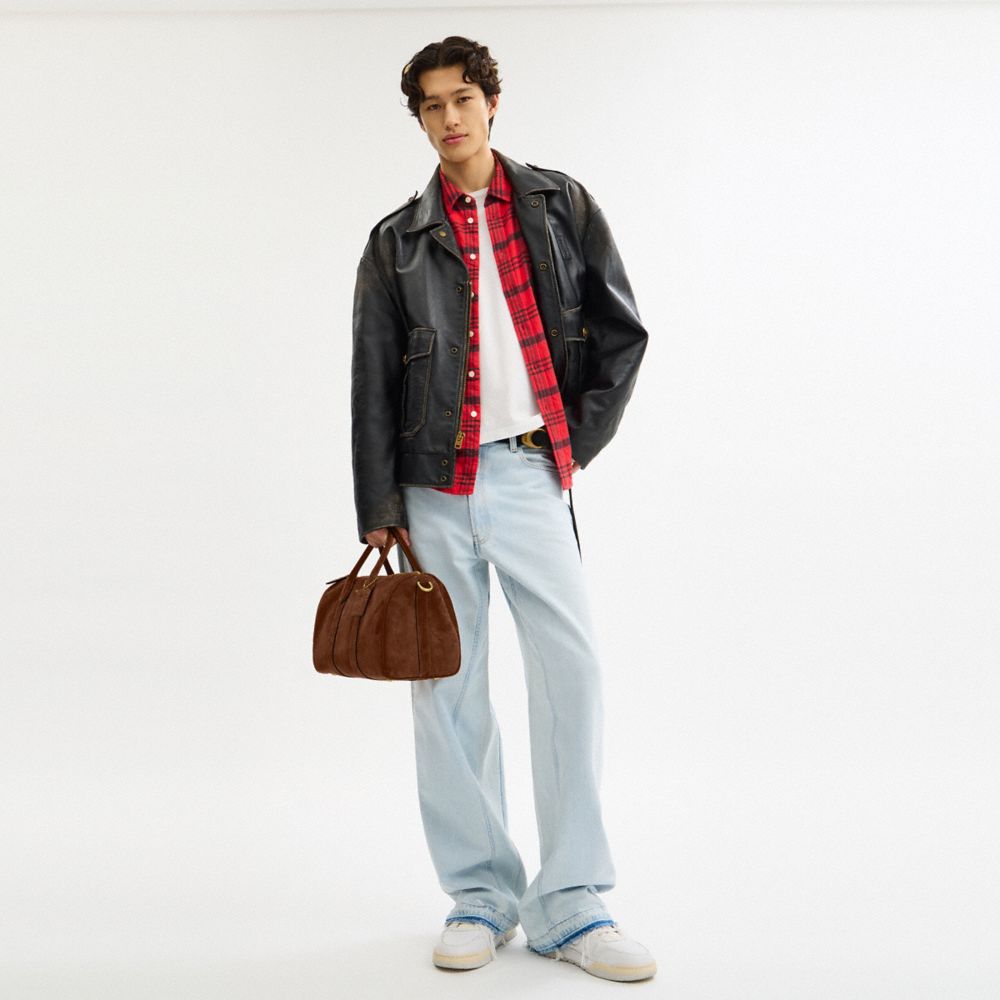 COACH®,Compass Bag 35,Brown,Detail View