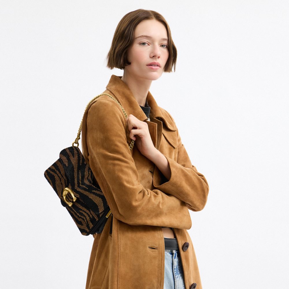 Tabby Shoulder Bag 26 With Beaded Tiger