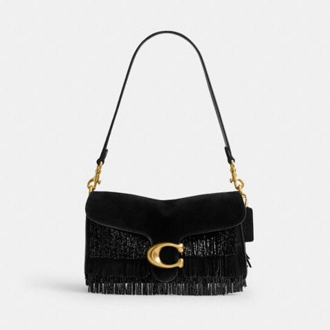 Женские сумки Coach Tabby Shoulder Bag 26 With Crystal Beaded Fringe