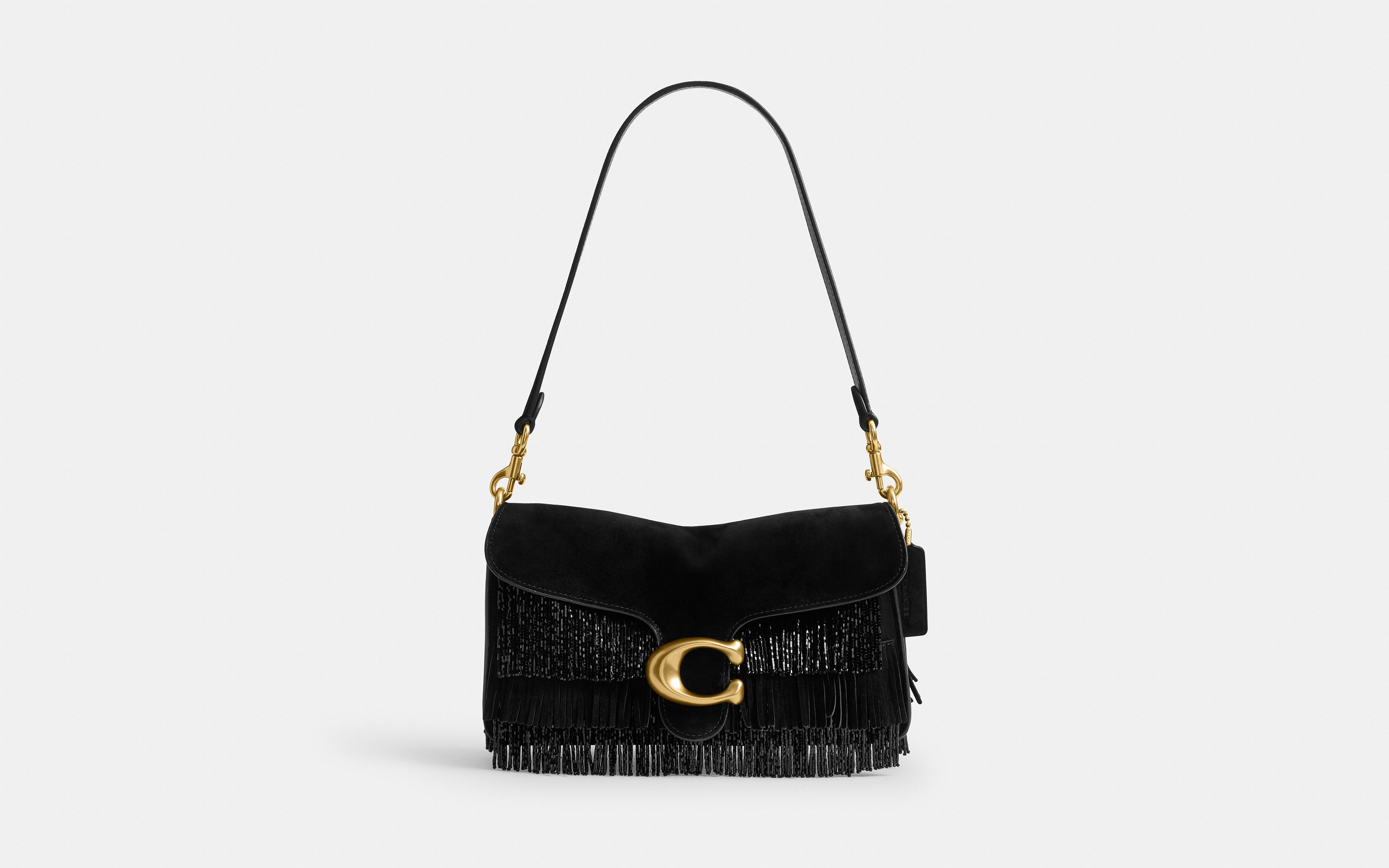 Tabby Shoulder Bag 26 With Crystal Beaded Fringe